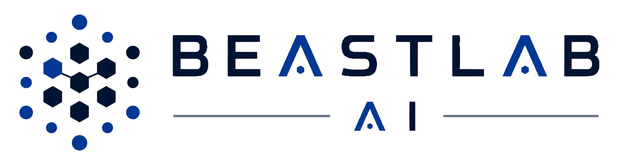 BeastLab AI horizontal lockup on a white background