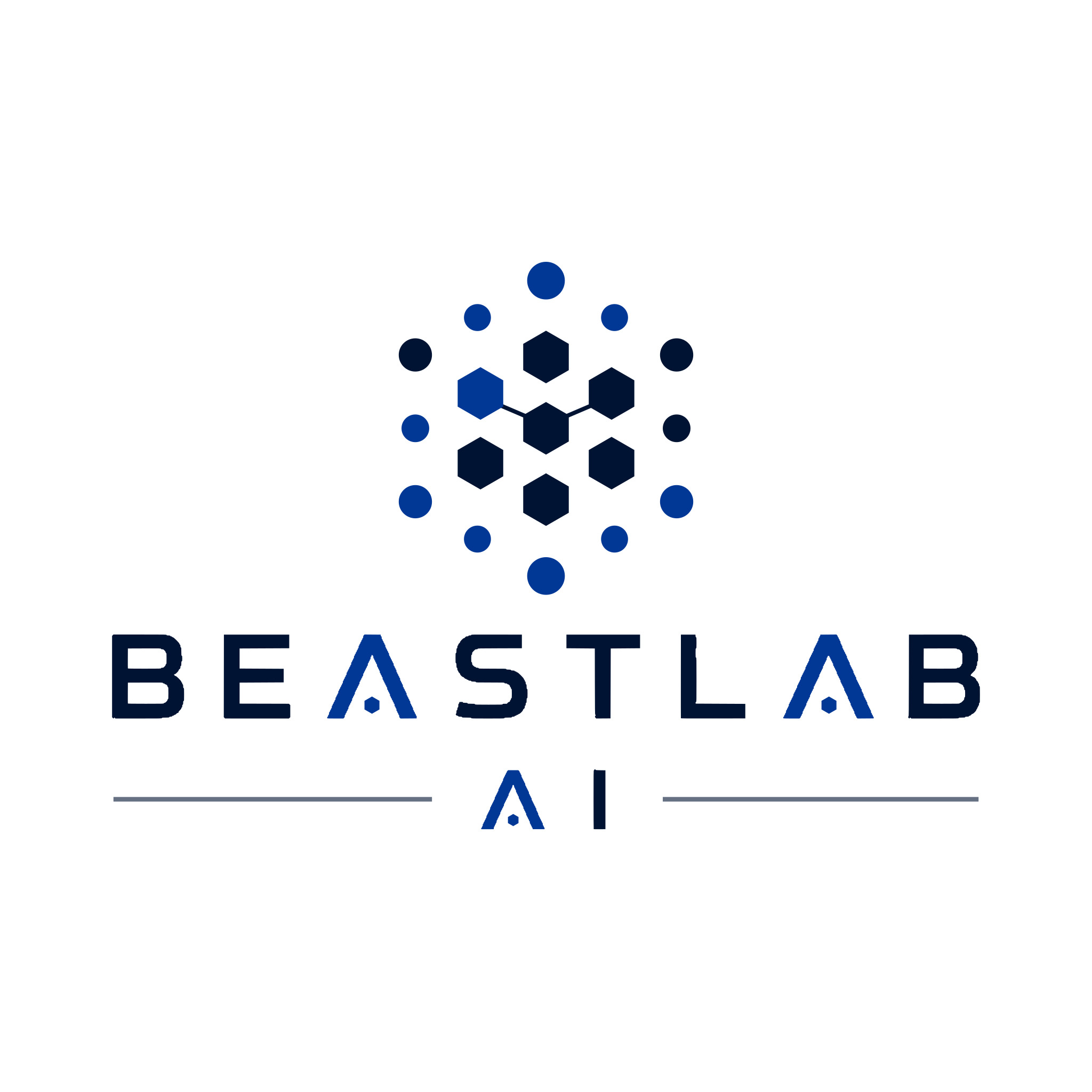 BeastLab AI square lockup on a white background