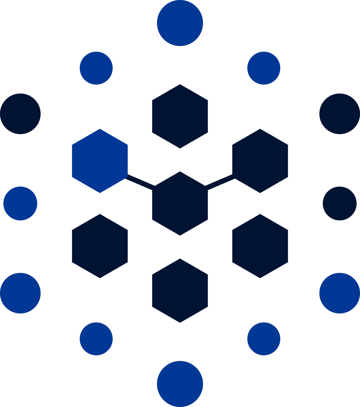 The BeastLab AI hexagon lattice mark on a transparent background